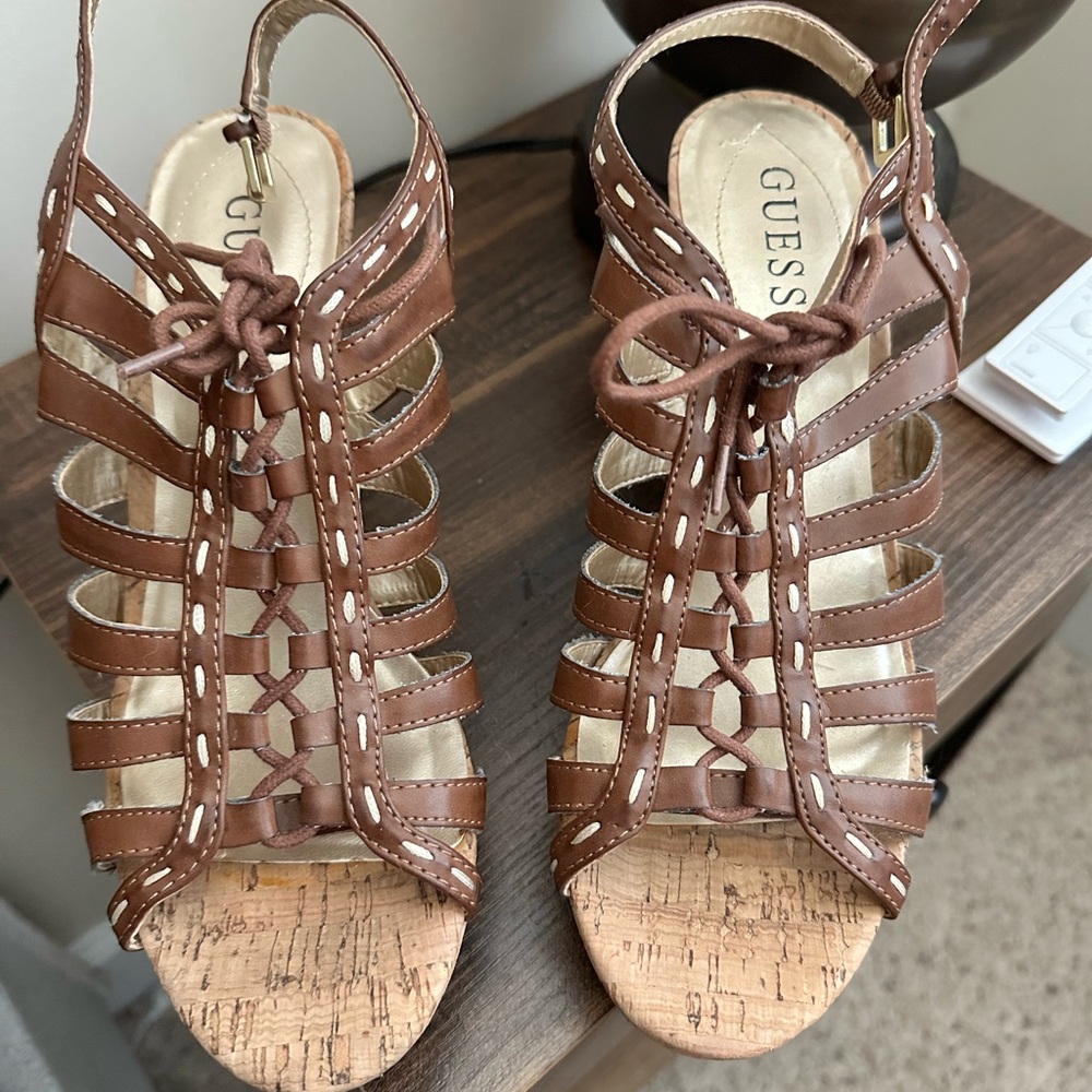 Guess Brown Gladiator Sandals